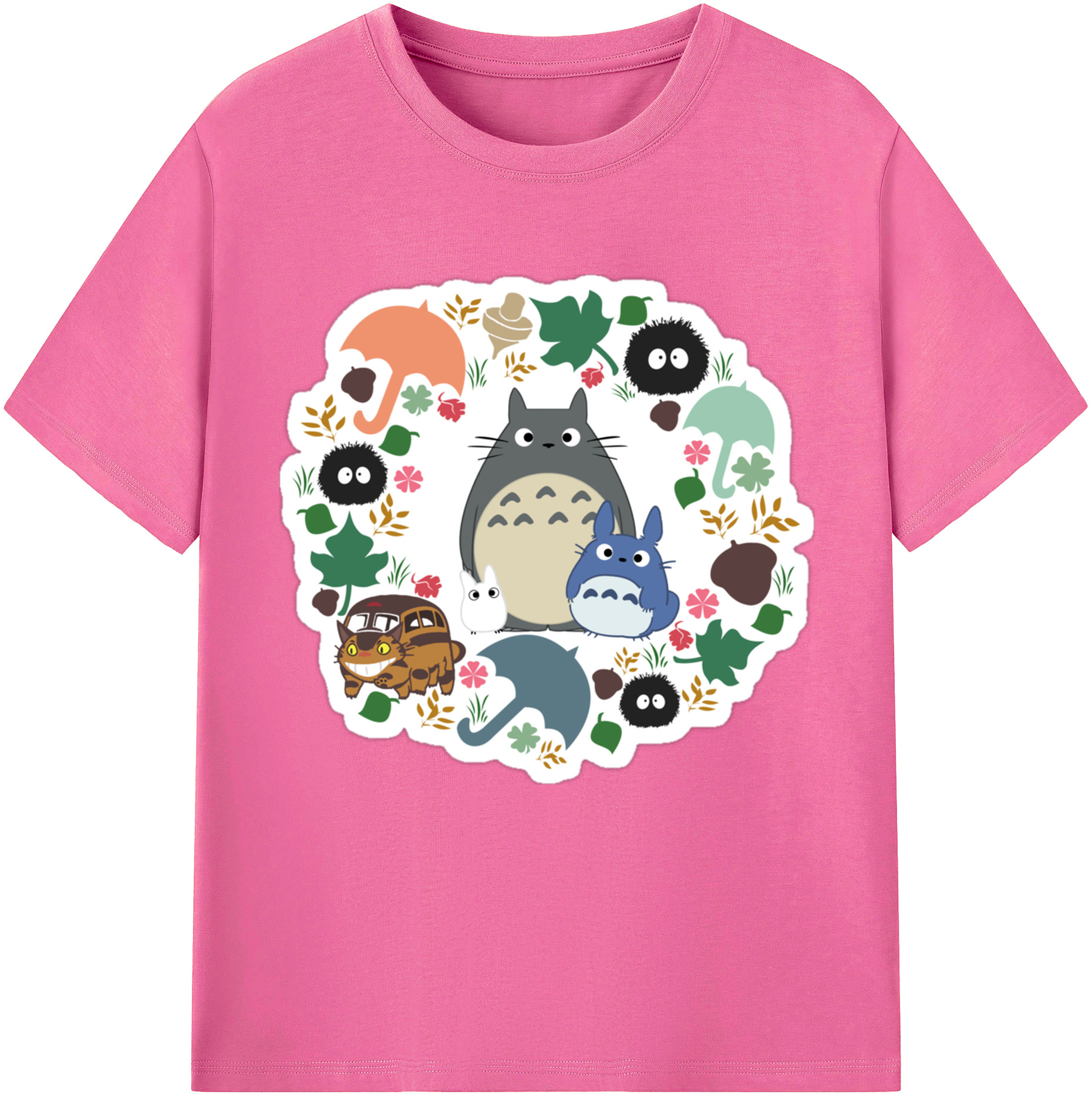 （画像用） となりのトトロ 草壁メイ 草壁サツキ My Neighbor Totoro Satsuki Kusakabe Mei Kusakabe レディースカジュアルプリントTシャツ（綿100％）